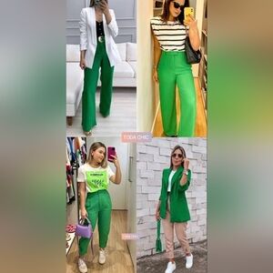 Lime green trousers